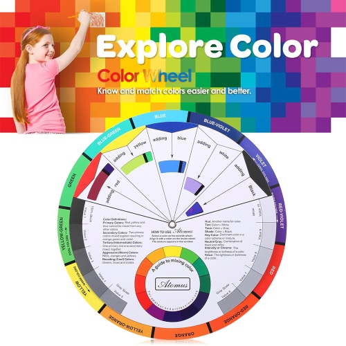 Tattoo Pigment Color Wheel Chart Color Mix Guide Supplies for Permanent Eyebrow Eyeliner Lip Tattooing