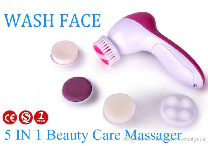 5 Heads Electric Facial Cleaner Face Massager Face Skin Brush Facial Cleansing Scrubber Face Care Tools