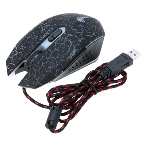 LUOM 2000DPI Adjustable 7 Buttons 7D LED USB Wired Optical Gaming Mouse Mice Dual Mode for PC Laptop Desktop
