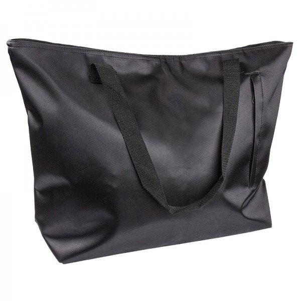 Tasche "Melina", Satin, 55cm x 31cm x 15cm, schwarz