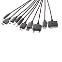 universelle 10-en-1 câble usb souple (58cm, noir)