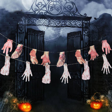 1.8m Halloween Hanging Banner Scary Spooky Party Garland Horror Haunted House Pendant Banner