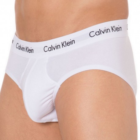 Calvin Klein 3-Pack Cotton Stretch Briefs - Black - White - Grey S