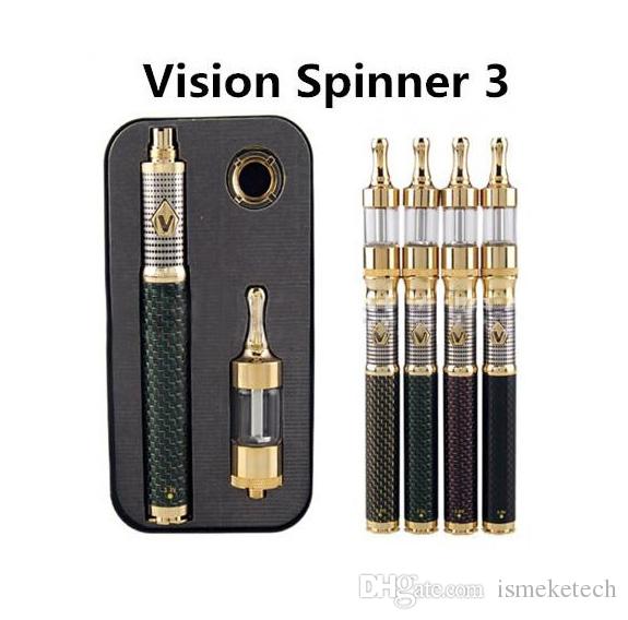 Top Quality Vision 3 Starter Kit Carbon Vision III Battery E Cigarettes MOD 3.3v-4.8v Protank Atomizer Vaporizer Vape Pen Kit