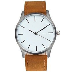 Men's Analog  Fashion Leather Quartz Minimalist Chronograph Large Dial  Leather Casual Sports Watches Men Luxury Wristwatch  Male Clock Lightinthebox