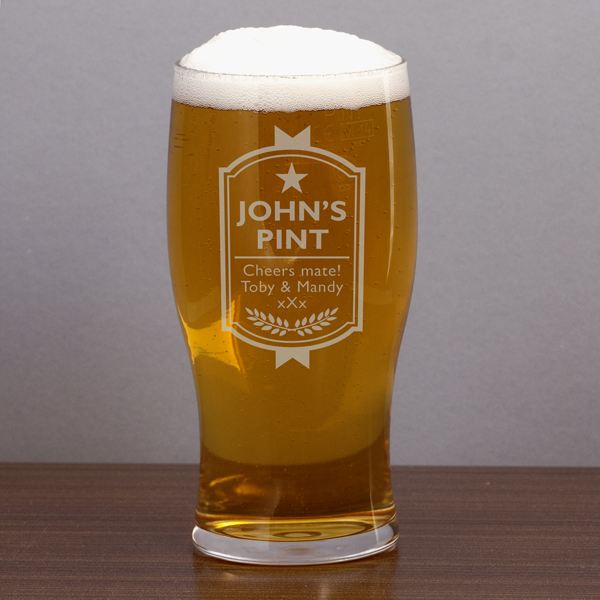 Your Name Personalised Pint Glass