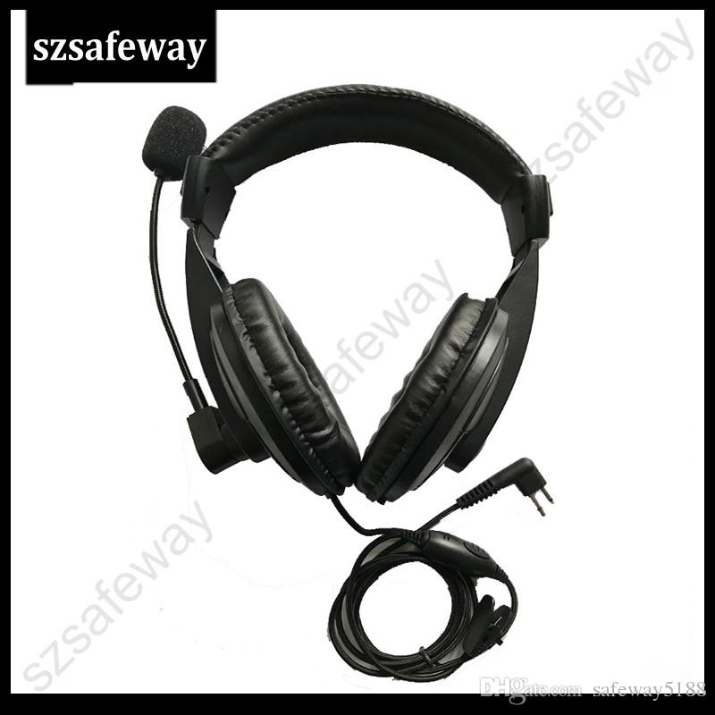 Two way radio headset with vox PPT push to talk and Swivel Boom Mic for walkie talkie Motorola CP040, CP200,GP300,GP88 etc