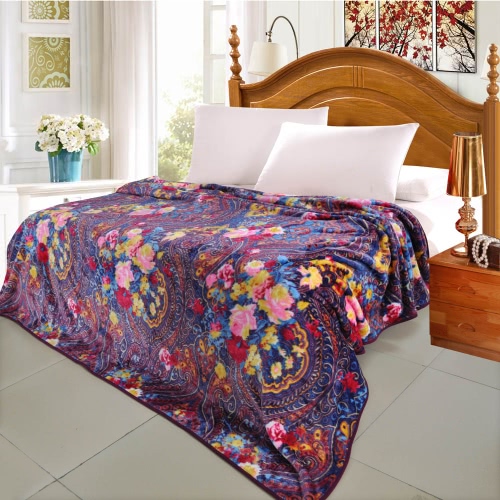 Jamón Vintage patrón impreso franela manta cama hoja casa de ropa de cama Textiles cama King Size, 200 * 230CM