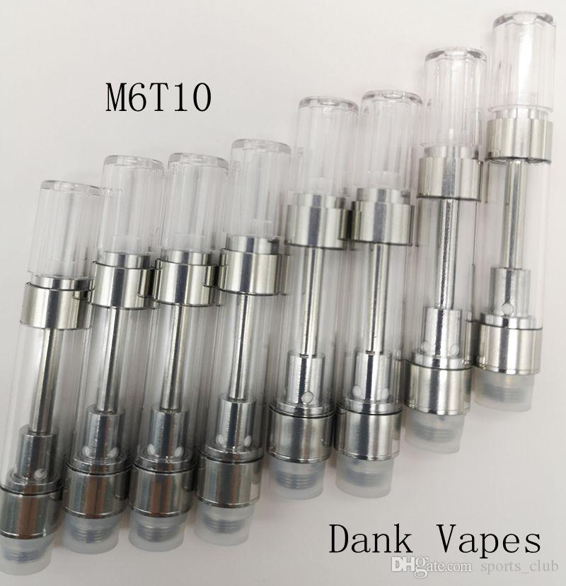 Dank Vape cartridge Dank carts vape cartridges M6T10 Press On Tip Carts disposable vaporizer pens e cigarette oil pen