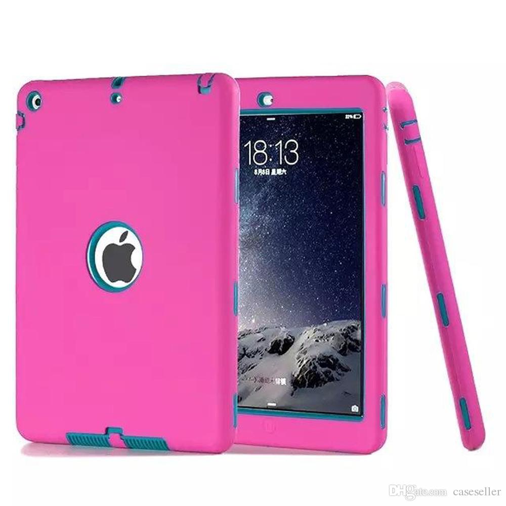 New 3 in 1 Defender waterproof shockproof Robot Case military Heavy Duty silicon cover for ipad air ipad 234 ipad mini 4