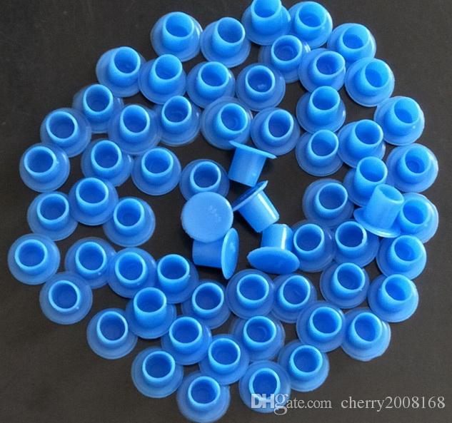New Arrival Wholesale-Blue TATTOO INK CUPS Caps Pigment Supplies Small Size Tattoo Supplies For Machine Kits 1000pcs