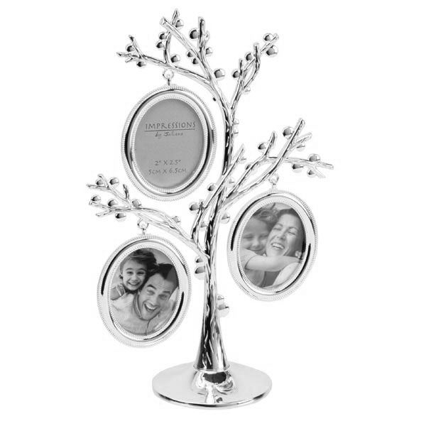 Family Tree with 3 Oval Photo Frames