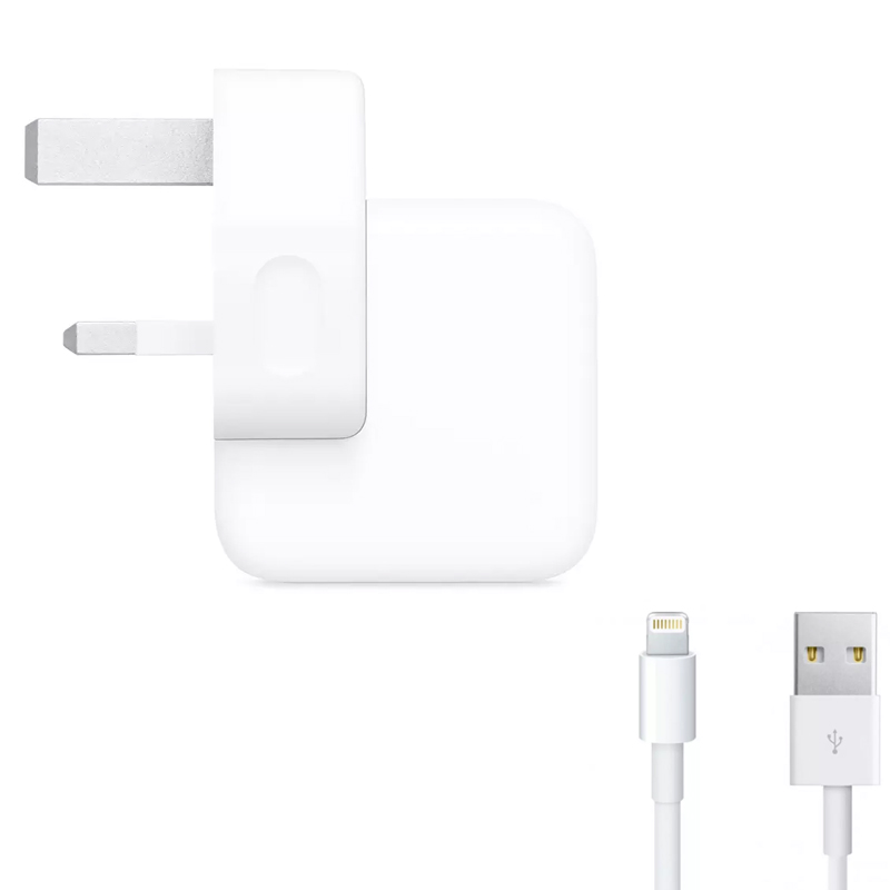 Apple 12W 2.4A iPad Charging Adapter + Lightning Cable