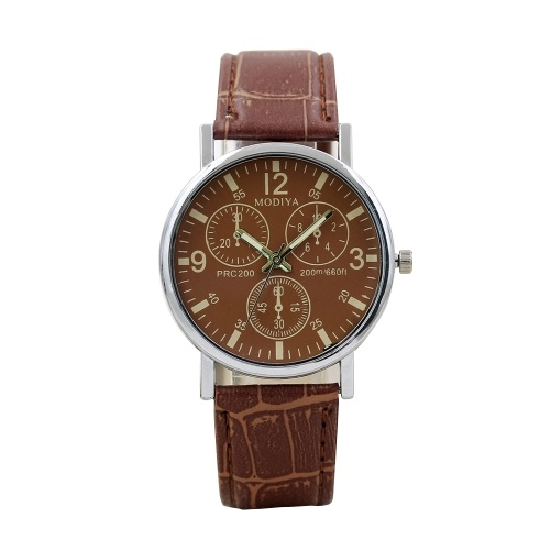 Modelos de explosión Blu-ray glass correa de reloj de hombre reloj de cuarzo de moda reloj de hombre reloj de regalo fábrica de relojes de hombre al por mayor marrón