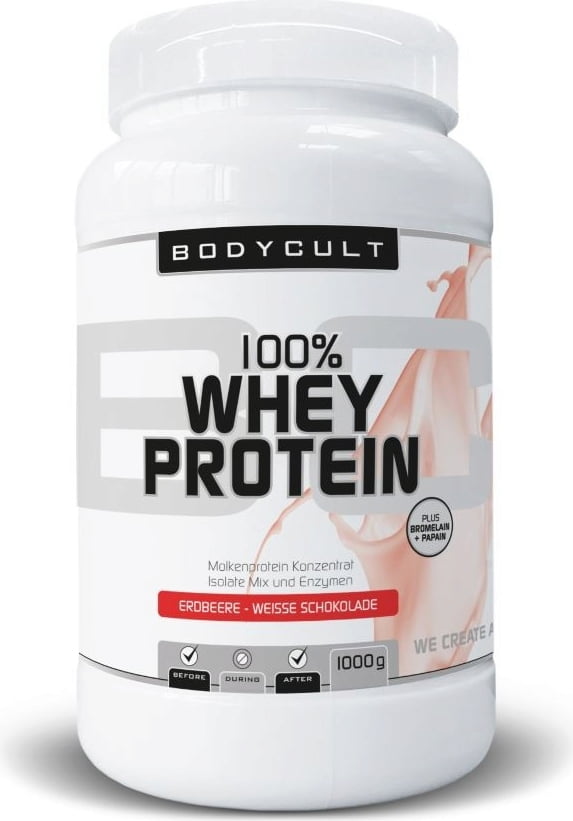 BODYCULT Nutrition BC 100 % Whey Protein - Erdbeer Weiße Schokolade