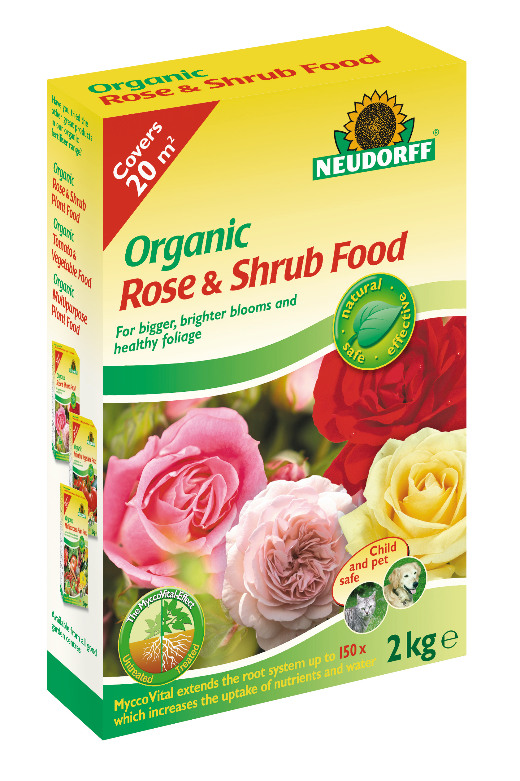 Neudorff Organic Rose & Shrub Plant Food with Mycorrhiza - 2 kg BOX