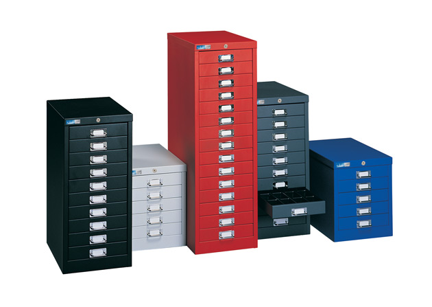 Multi Drawer Cabinets - Lockable 5, 10 or 15 Drawers In Blue