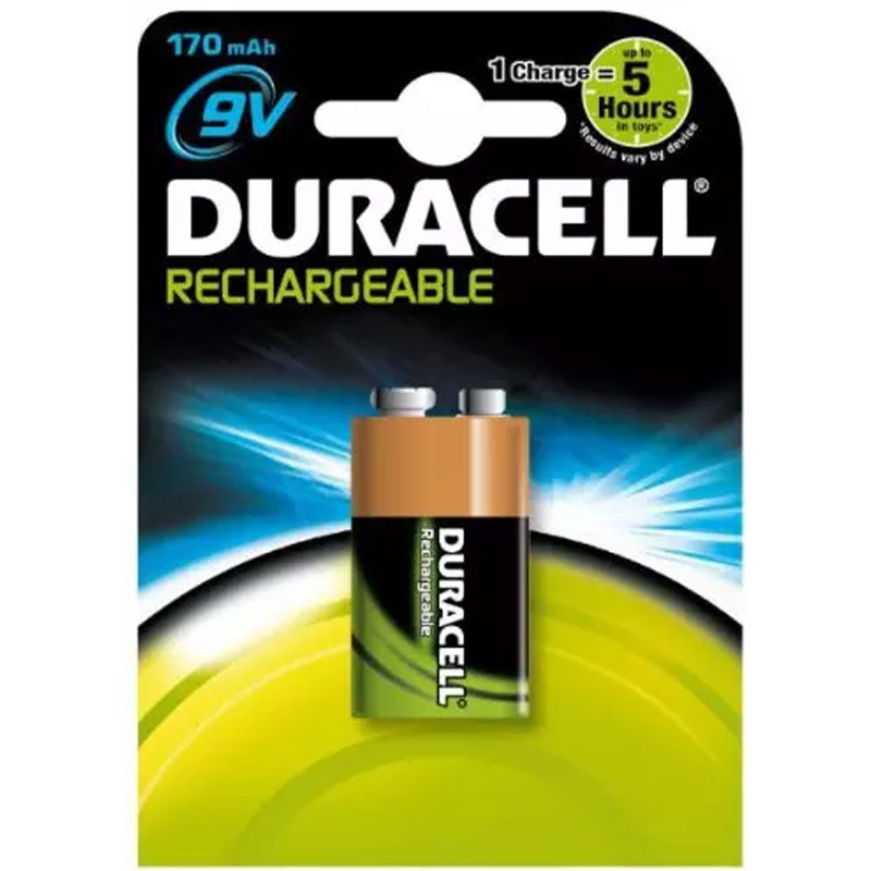 Duracell 170mAh 9V Rechargeable Battery