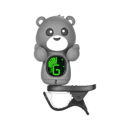 Cute Cartoon Bear Clip-On sintonizador de pantalla LCD para guitarra bajo cromático Ukulele violín