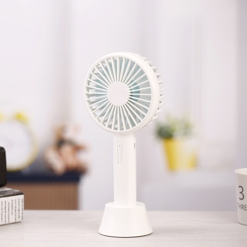 Portable Mini Fans USB Rechargeable Handheld Desktop Fan 3 Speed Controlling Cooling Fan with Base for Office Home Travel Use