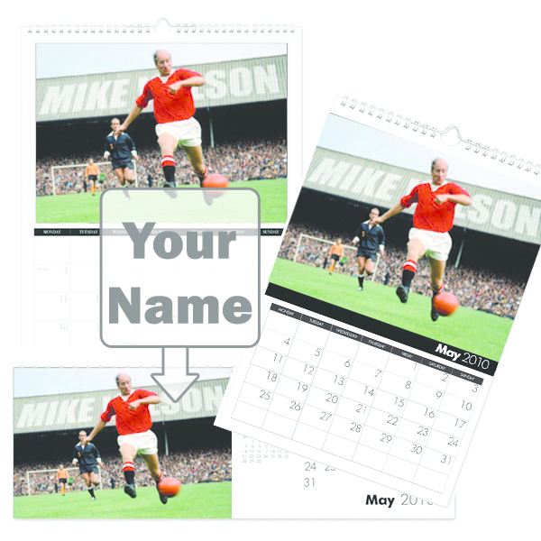 Personalised Manchester United Legends Calendar A3