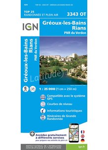 Carte 3343OT GREOUX LES BAINS RIANS