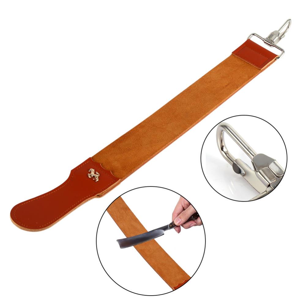 Pro Barber Double-layer Genuine Leather Shaving Strop Straight Razor Sharpener Strap Belt Necessary Shaving Strap Tool
