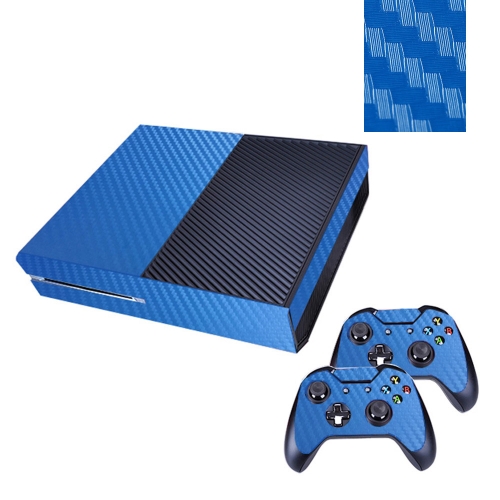Original dabei Kohlefaser-Skin Aufkleber Protector blau Oberschale Xbox One & Game Controller