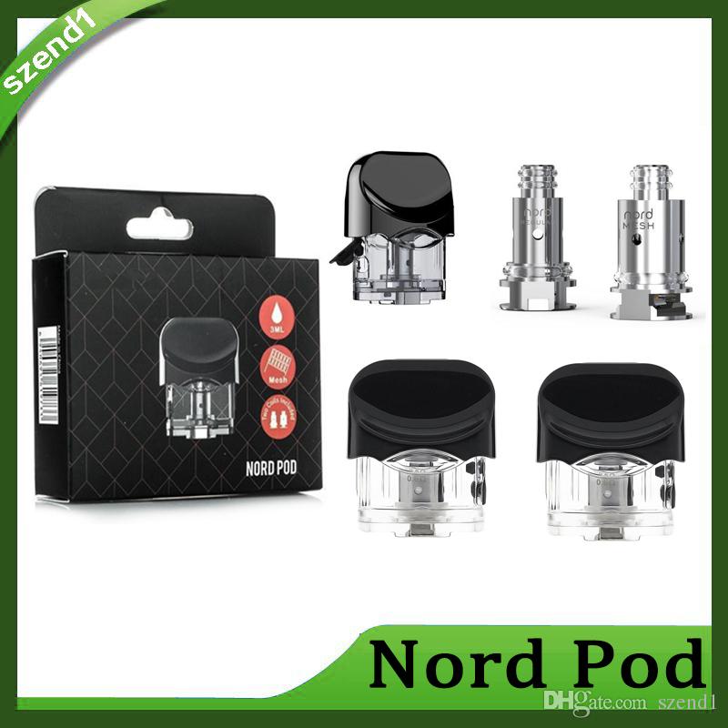 Smoking NORD Pods Cartridges 3ml with Nord 1.4ohm Regular & 0.6ohm Mesh Coils Replacement Pods Cartridges Coils For NORD Kit