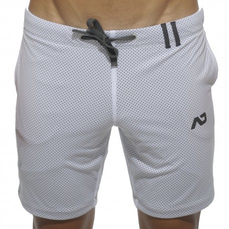 Addicted Loop Mesh Knee Pants - White L