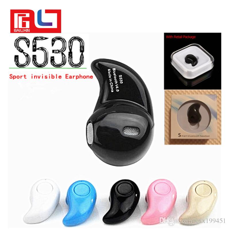 Hot selling wireless earphone 4.0 Earbud S530 Mini bluetooth Stereo sport invisible Earphone for smartphone