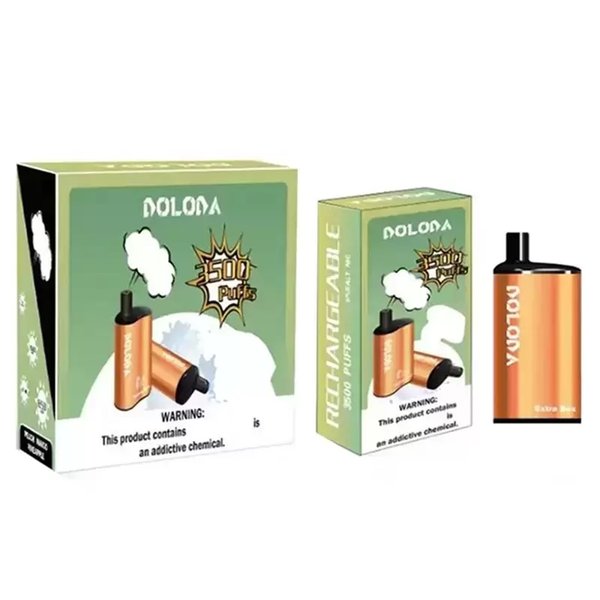 Disposable Vape E Cigarette DOLODA EXTRA BOX 3500 Puffs With Rechargeble 500mAh Battery 12ml