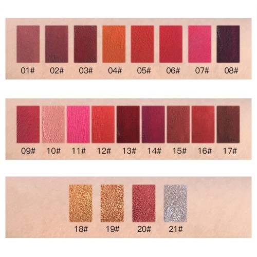 Pudaier Waterproof Nude Matte Lipstick Lip Gloss Lipstick Lip Balm Sexy Lip Tint Makeup Gift