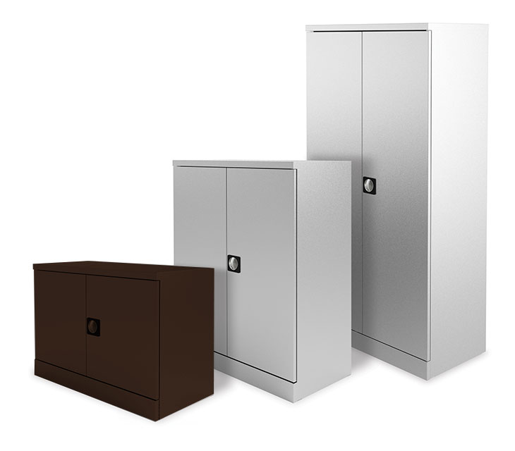 Silverline Brown Lockable Storage Cupboard 690mm Assembled
