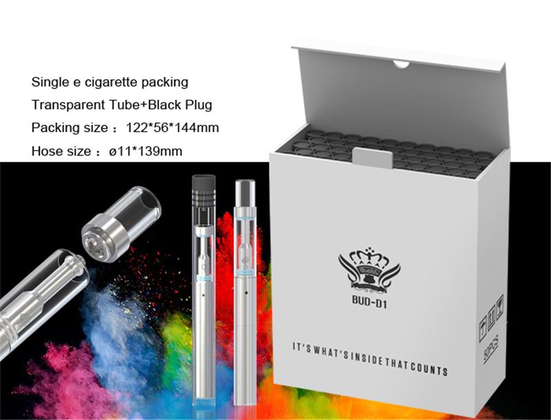 disposable electronic cigarette wax oil vaporizer vape pen BUD D1 upgrade ceramic coil 0.5ml empty cartridge for Thick oil