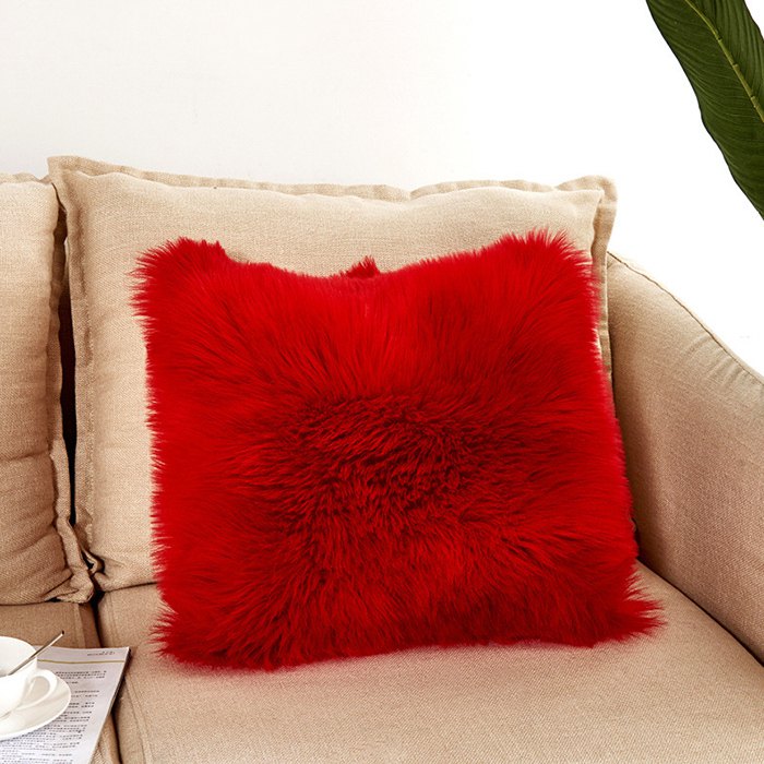 Cushion Pillowcase Washable Long Hair Pillow Can Be Washed Without Core