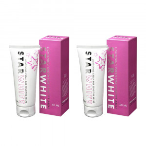 Star White - Crema Blanqueadora Para Areas Sensibles - Aplicacion Topica 50ml - 2 Botes