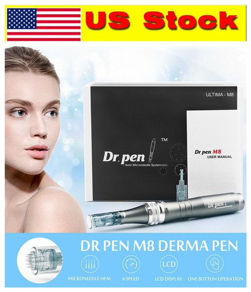 Authentic US Stock!!! Electric Auto Stamp Dr Pen M8-W Derma Pen Rechargeable Wireless Microneedle Cartridge Tips MTS PMU Skin Care Beauty