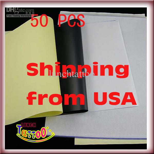 Freeshipping Top quality 50 pcs Tattoo Stencil Thermal Transfer Paper Supply