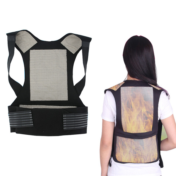 self-heating magnetic therapy belt waist support kneepad shoulders sweater vest waistcoat warm back pain treatment health care