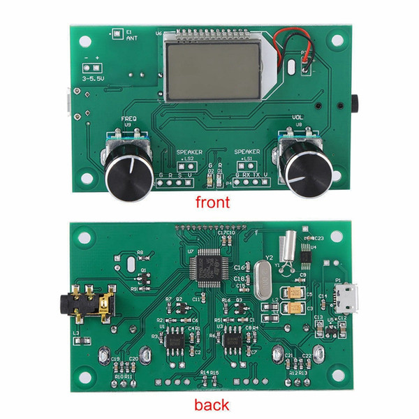 fm radio receiver module 87-108mhz frequency modulation stereo receiving board with lcd digital display 3-5v dsp pll