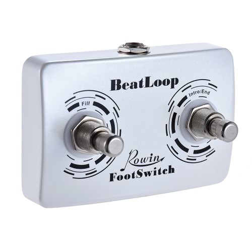 Pedal de pedal de pedal doble de Rowin BeatLoop para Rowin Pedal de efecto de grabación BEAT LOOP con cable de 6.35 mm