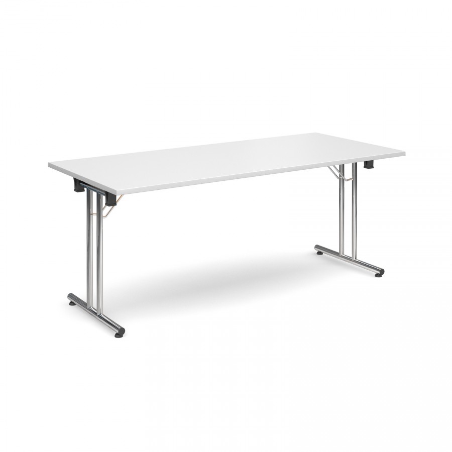 Rectangular Folding Leg Meeting Table 1800mm- White