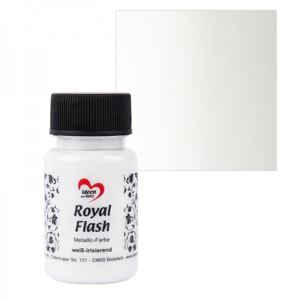 Metallic-Farbe "Royal Flash", weiß-irisierend, 50 ml