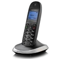 Motorola C2001b - Schnurlostelefon mit Rufnummernanzeige - DECT\GAP - Schwarz, Silber (C2001_B)