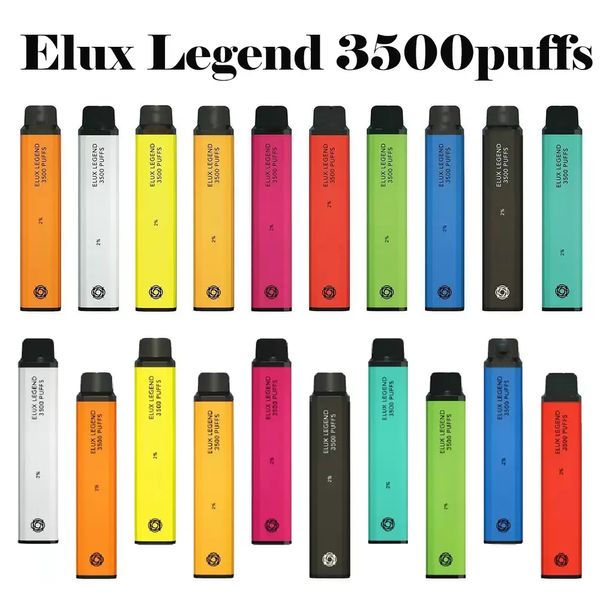Elux Legend Disposable Vape Pen 3500 Puff E Cigarette 2% 24colors 1500mAh Battery 10ml Pre Filled Cartridge Pod Device Geek Bar