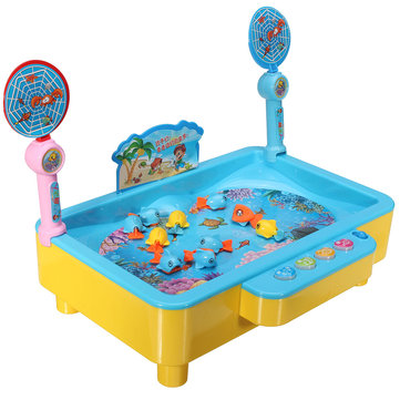 Educational Angling Colorful Toy Magnetic Fishing Board Game for Young Children Kids