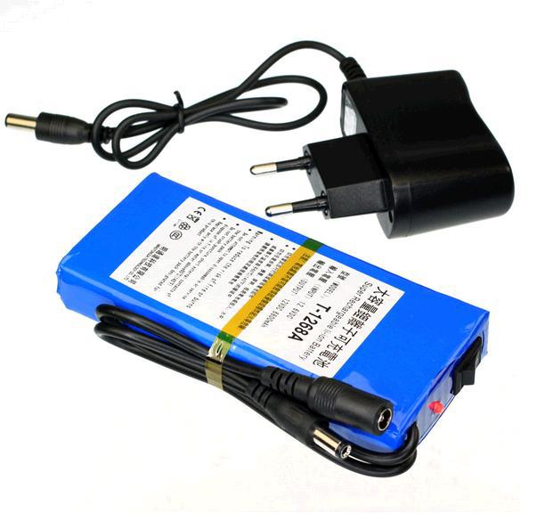 Rechargeable Li-po Battery DC 12V 6800mAh batteries Pack for CCTV Cam, LED lighting, DVD, PDA Medical Equipment Toy GPS US EU Plug Available