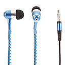 HXT-2045 style Zipper casque In-Ear avec micro pour le portable (Bleu)