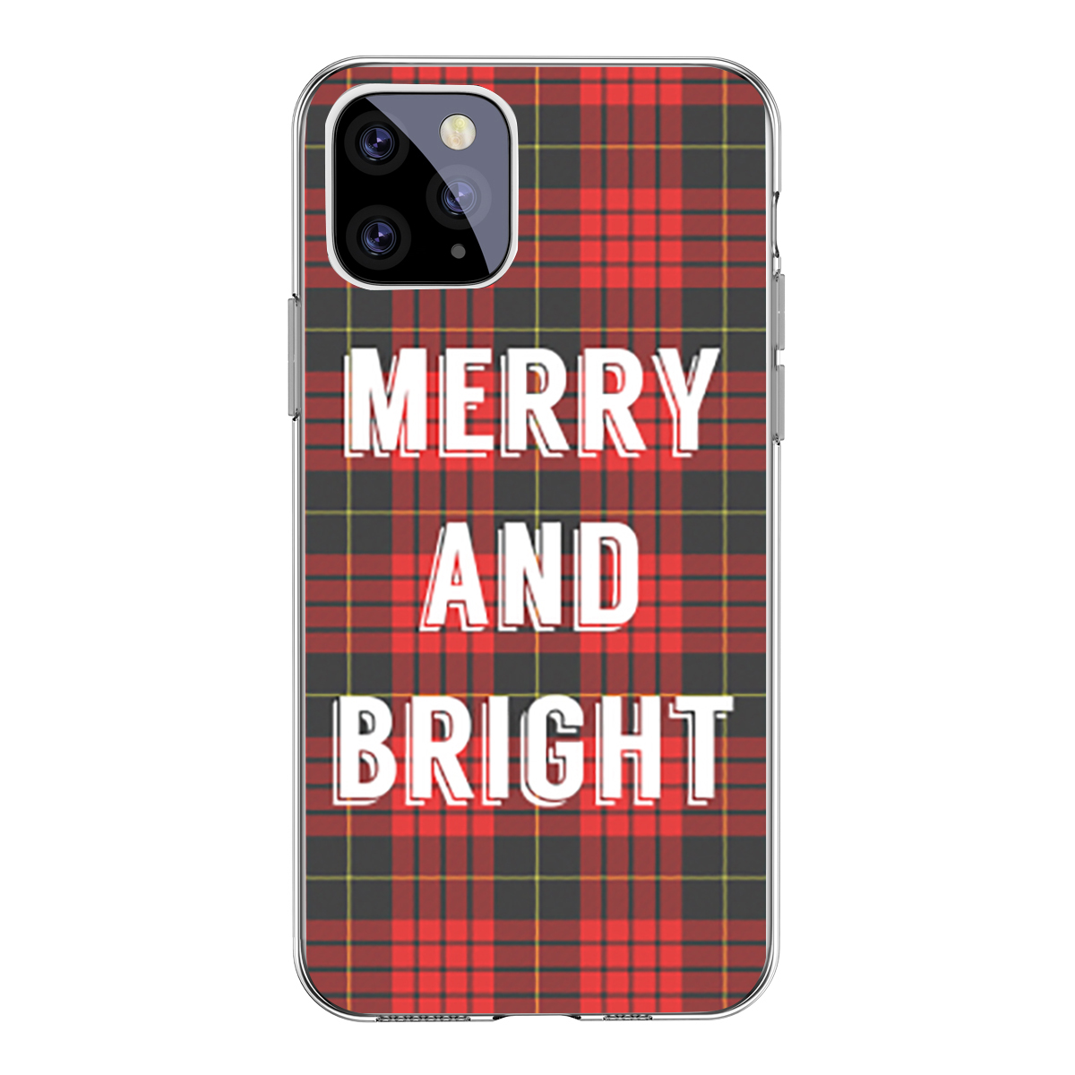 Christmas Letter Plaid iPhone Case Soft TPU Protective Case for iPhone 8/8 Plus/11/11 Pro/11 Pro Max/12/12 Pro/12 Pro Max/12 Mini/X/XS/XS Max/XR/13/13 Pro/13 Pro Max/13 Mini